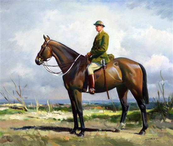 Frank Wootton (1911-1998) Officer of The Queens Bays 1914-1980 16 x 18.5in.